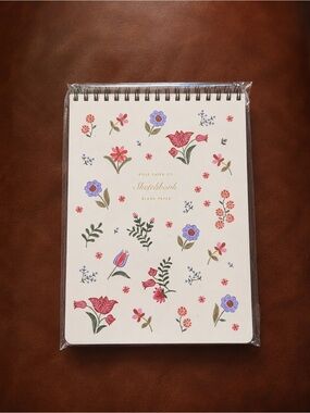 Rifle Paper Co. Cream Sketchbook with Pink, Red & Purple Floral Cover